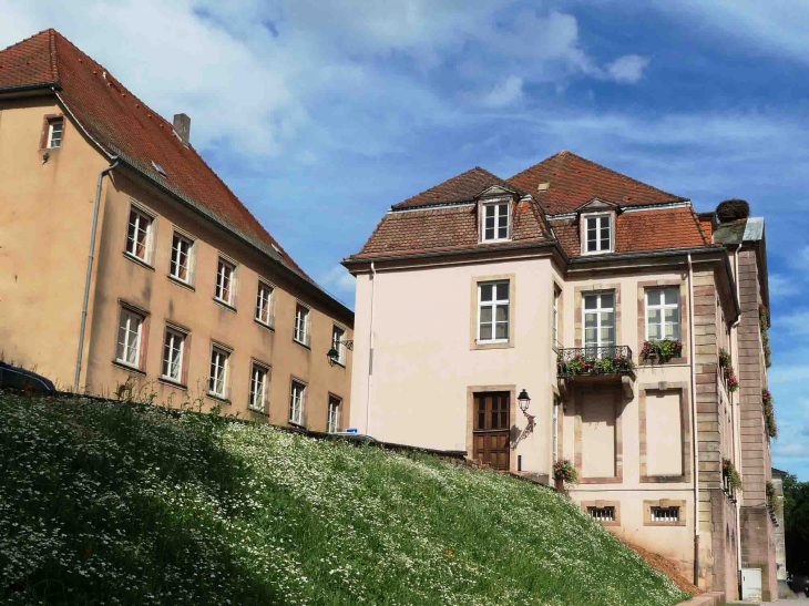 Le glacis du château : vers l'hôtel de ville - Bitche