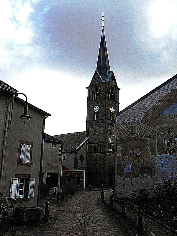 Vers l'église - Boucheporn