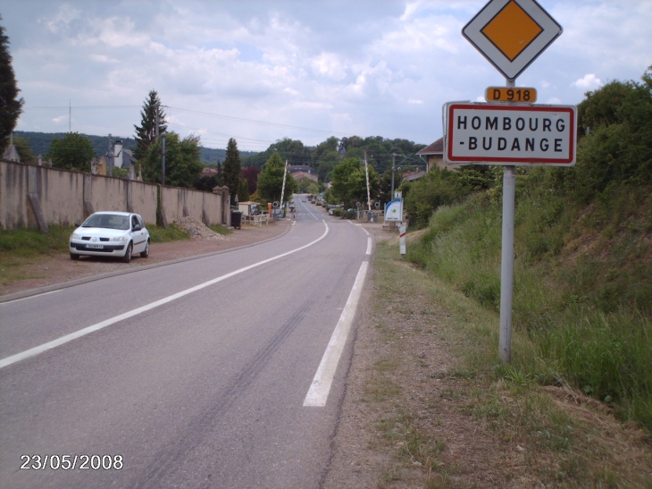 Entrée dans Hombourg Budange - Hombourg-Budange