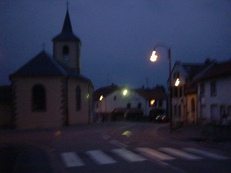 Eglise - le soir - Macheren