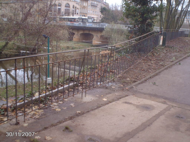 Ile de Saulcy. Garde corps à remplacer - Metz