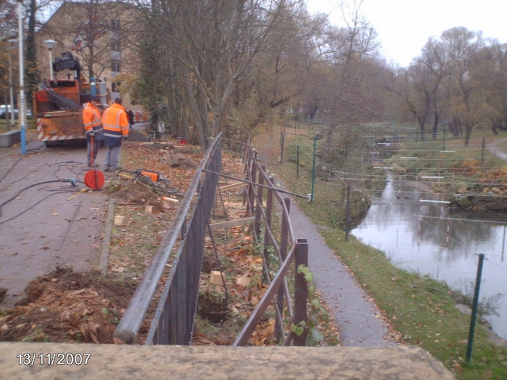 Ile de Saulcy. Remplacement de garde corps - Metz