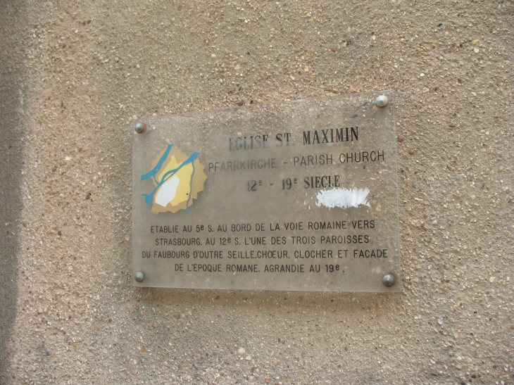 INSCRIPTION  ST MAXIMIN METZ