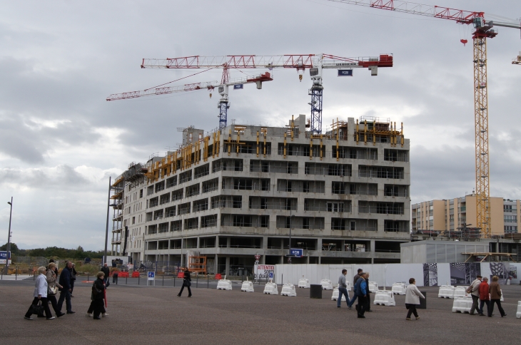 Construction autour du centre Pompidou - Metz