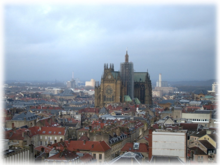 Photo prise du haut de La Grande Roue - Metz