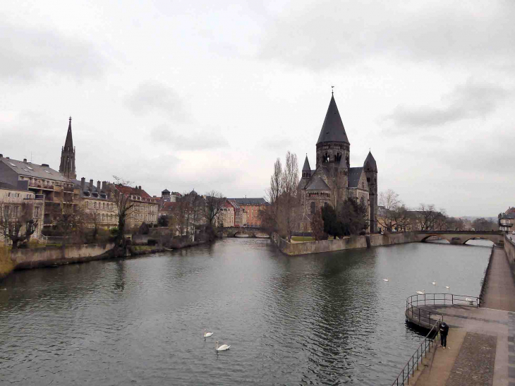 Le Temple Neuf et la Moselle - Metz