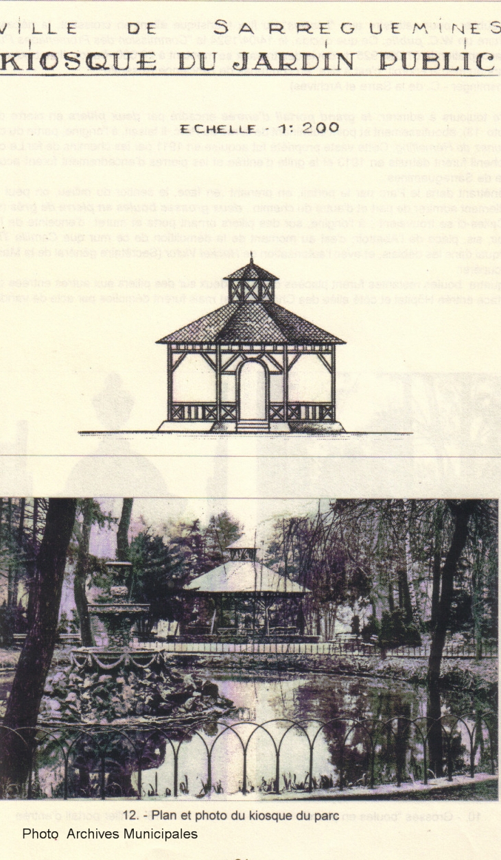 Parc de l hopital,en 1900 archives municipales - Sarreguemines