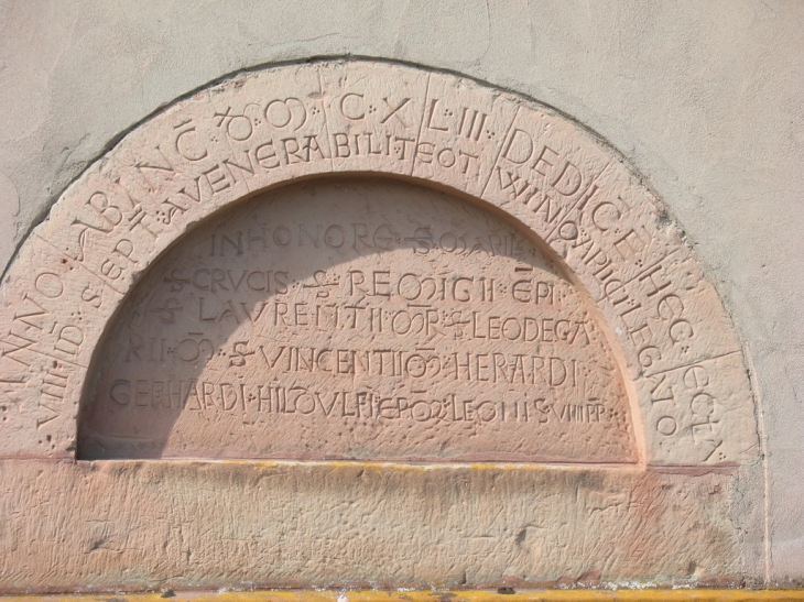 INSCRIPTION COTE EGLISE - Schorbach