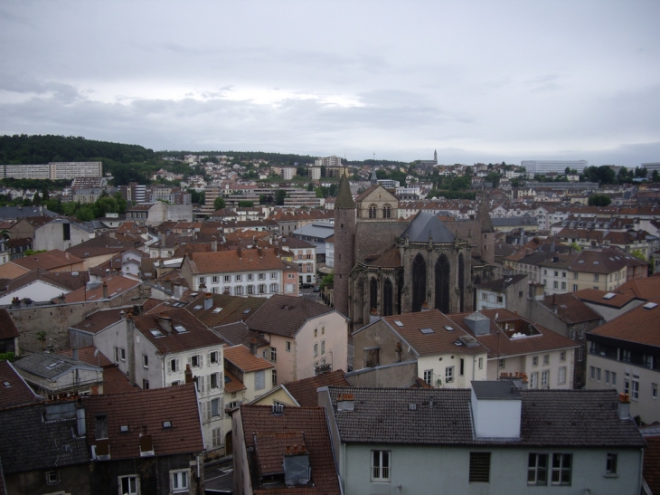 Vue sur la basilique du château - Épinal