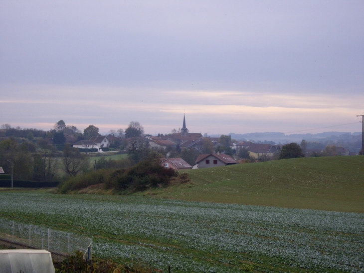 Le village depuis l'extrème du village - Hennecourt