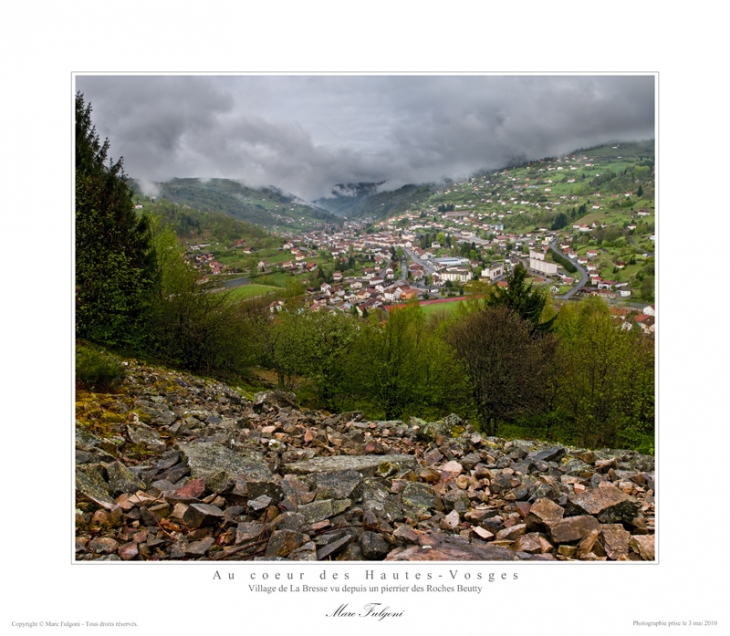 La Bresse depuis un pierrier des Roches Betty