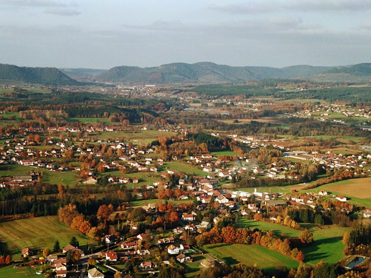 Vue générale depuis la Roche des Hauts-Champs - Saint-Michel-sur-Meurthe