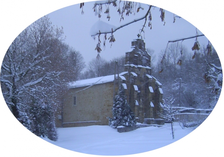 L'église sous la neige - Baulou