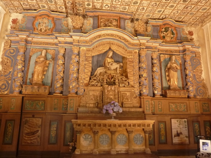 Rétable et plafond polychrome - La Bastide-de-Besplas