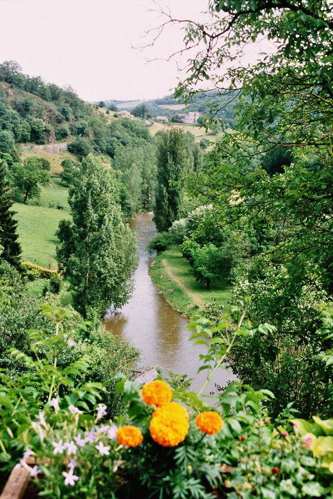 Fleurs, eau, soleil à Belcastel