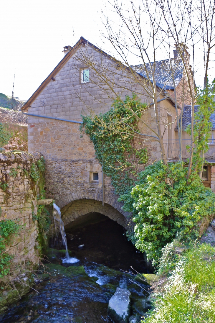 Eau de la source d'Alrance se jetant dans le Dourdou. - Bozouls