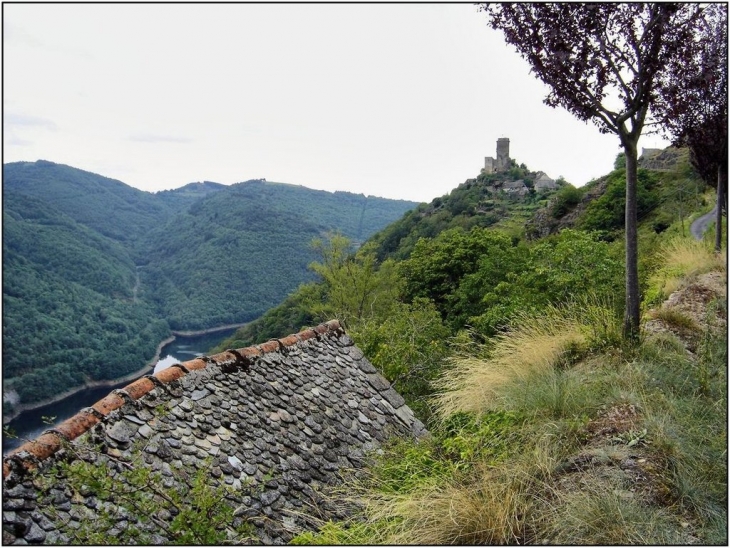 Le chateau de VALON vue depuis Le Prat - Lacroix-Barrez