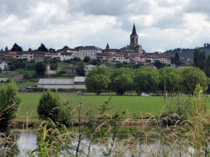 Vue sur le village au dessus du Lot - Livinhac-le-Haut