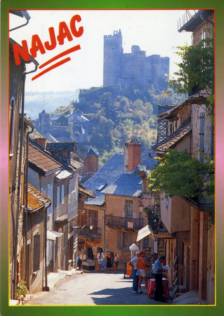 Rue du Bariou (carte postale de 1990) - Najac