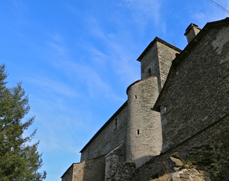 Facade-nord-de-l-eglise-saint-georges de camboulas - Pont-de-Salars