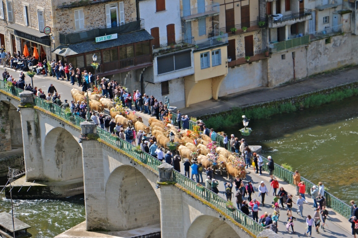 Fête et Marches de l'estive. Dans le village. - Saint-Geniez-d'Olt