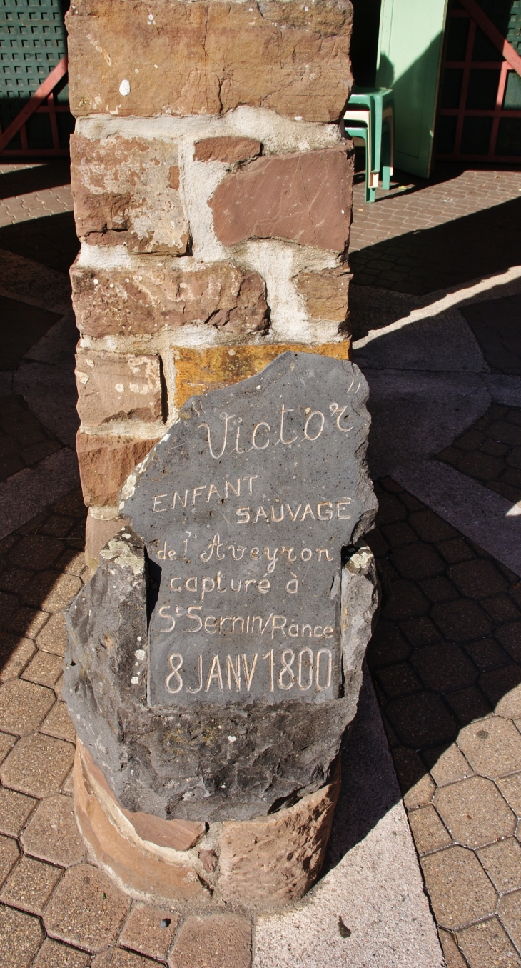 Victor-enfant-sauvage-capture-a-st-sernin-le-8-1-1800 ( sculpteur Remi-Coudrain ) - Saint-Sernin-sur-Rance