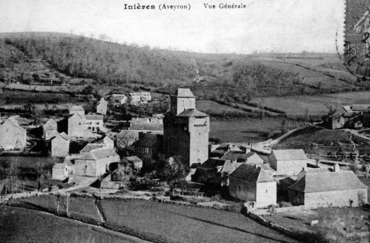 Inieres - Vue générale, vers 1910 (carte postale ancienne). - Sainte-Radegonde