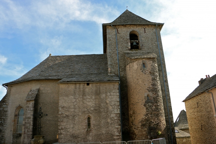 Façade nord de l'église Saint Martin à Saint Martin des Faux. - Salles-Curan