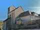 Façade nord ouest de l'église fortifiée de Souyri.