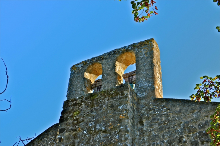 Eglise romane Saint Michel ; le clocher mur - Lamaguère