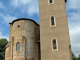 l'église romane et son clocher séparé moderne