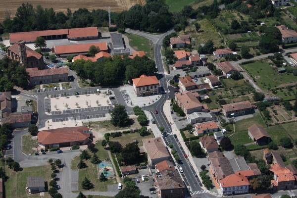 Bérat Centre village vue du ciel