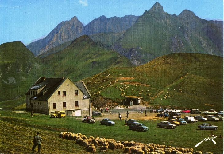 Le Col d'Aubisque 1708m - Pâturages au sommet (carte postale de 1990) - Barèges