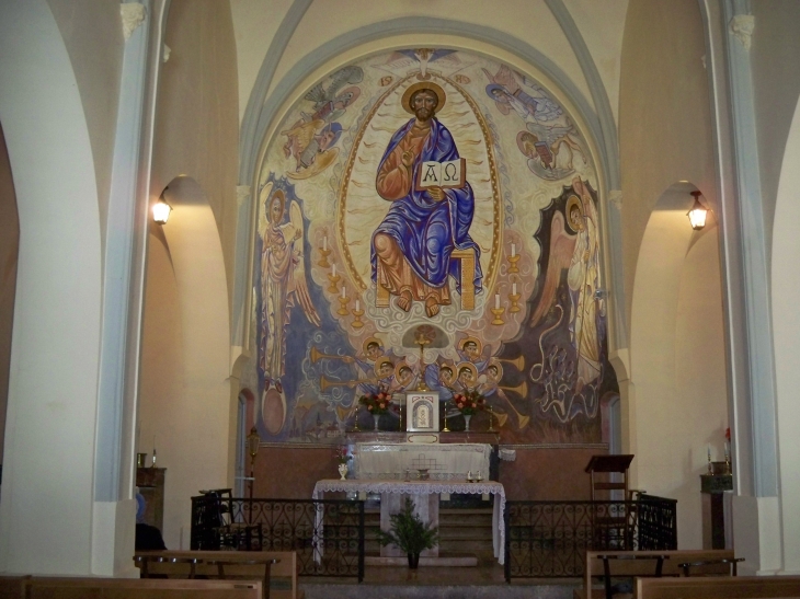 Fresque au-dessus de l'autel - Ferrère