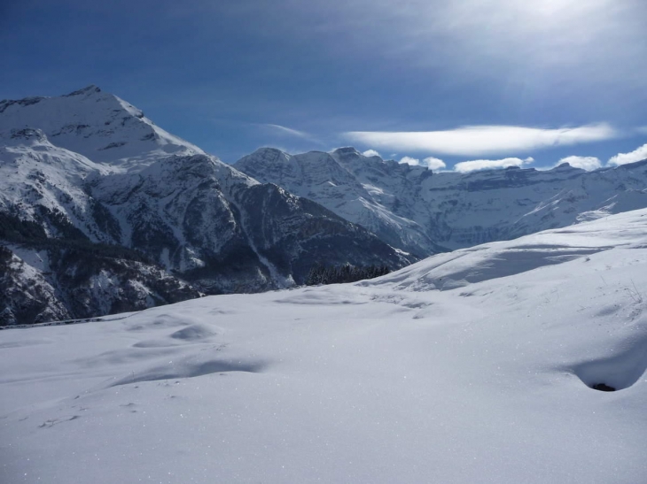 Cirque de Gavarnie depuis le plateau de Saugué - Gèdre