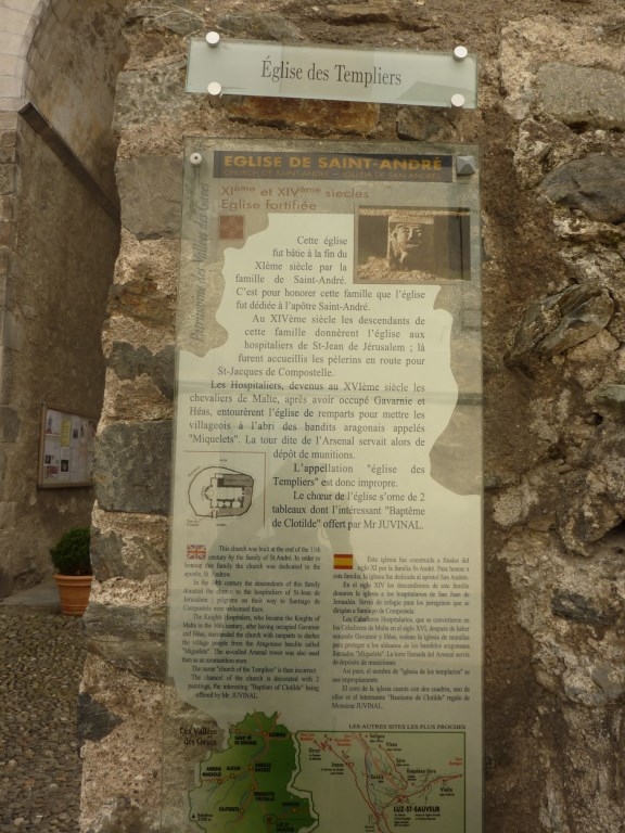 Plaque Historique de l'église - Luz-Saint-Sauveur