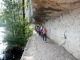 CHEMIN DE HALAGE DU LOT TAILLE DANS LA FALAISE