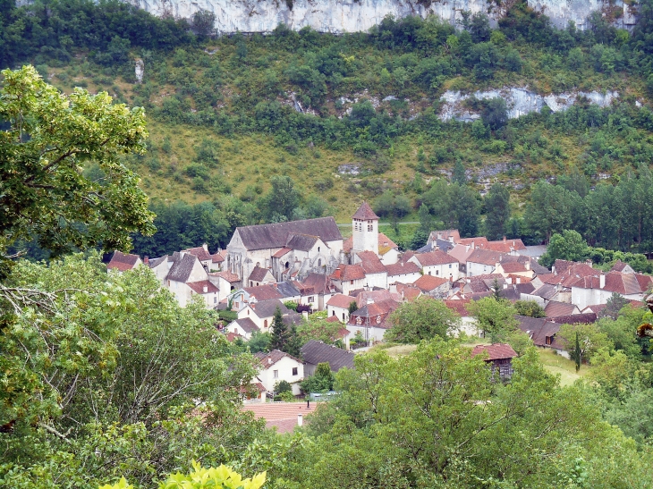 Le village vu du causse - Marcilhac-sur-Célé