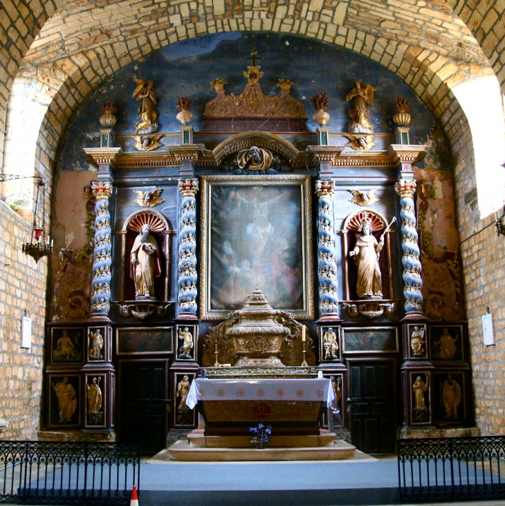 Le retable de l'église Saint Louis. - Montcabrier