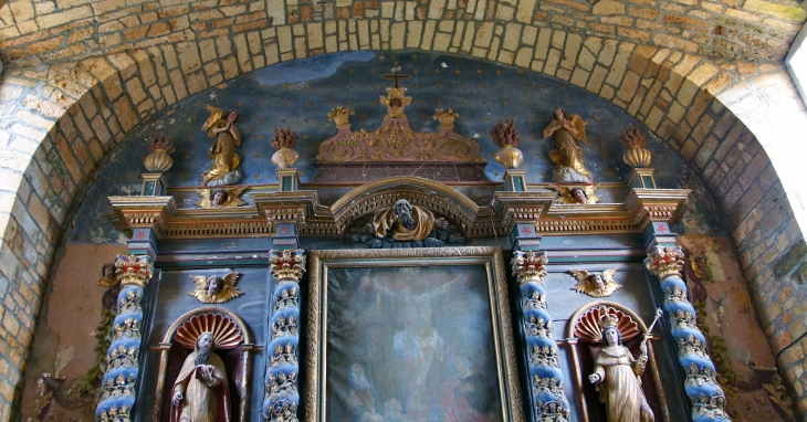 Détail du retable de l'église Saint Louis. - Montcabrier