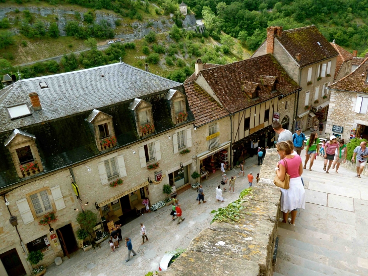 Par le grand escalier - Rocamadour