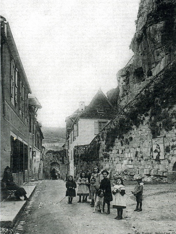 Ruelle du village, vers 1910 (carte postale ancienne) - Rocamadour