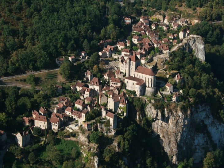 Vue aérienne - Saint-Cirq-Lapopie