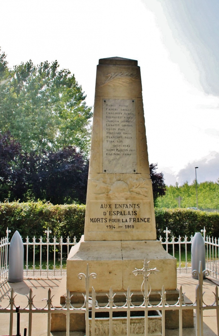 Monument-aux-Morts - Espalais