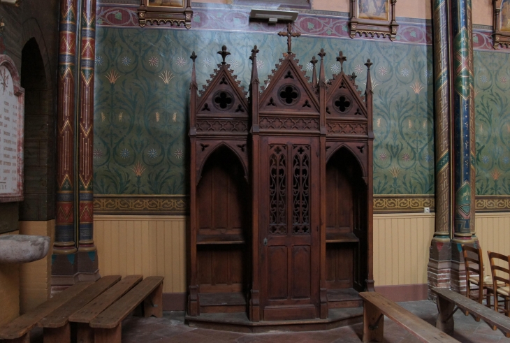 Le confessionnal de l'église Saint Christophe. - Labastide-du-Temple