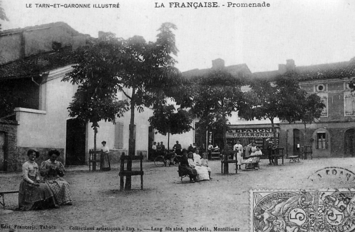 Promenade, vers 1910 (carte postale ancienne). - Lafrançaise