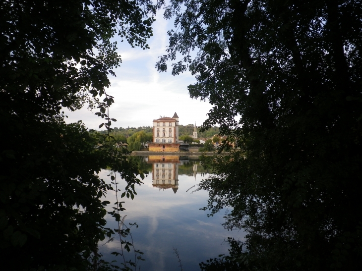 Le Moulin de Moissac, vue de l'île de Beaucaire