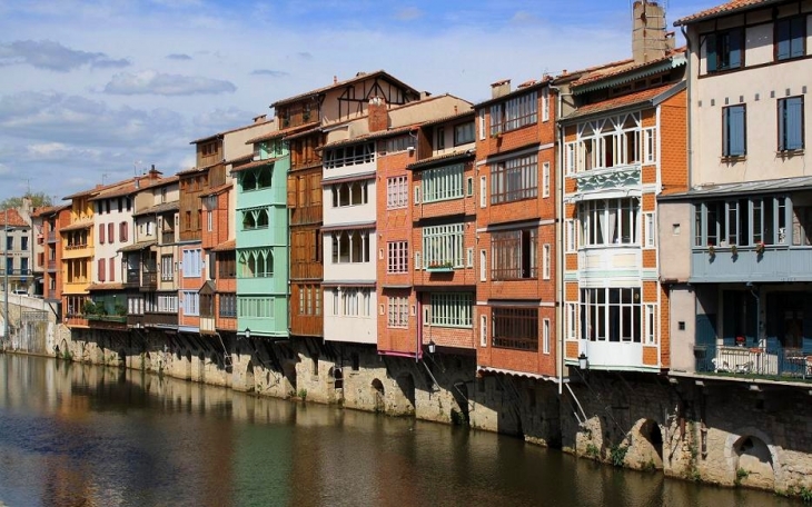 Les maisons colorées sur l'Agout - Castres