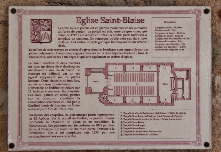 +église Saint-Blaise 15 Em Siècle - Labastide-de-Lévis