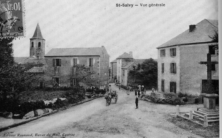 Début XXe siècle - Vue générale (carte postale ancienne). - Saint-Salvy-de-la-Balme